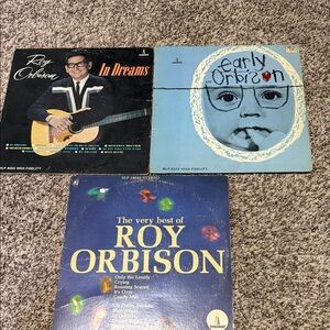 Roy Orbison Vinyl Record Lot - Black, Blue, Cream Covers